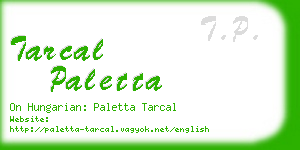 tarcal paletta business card